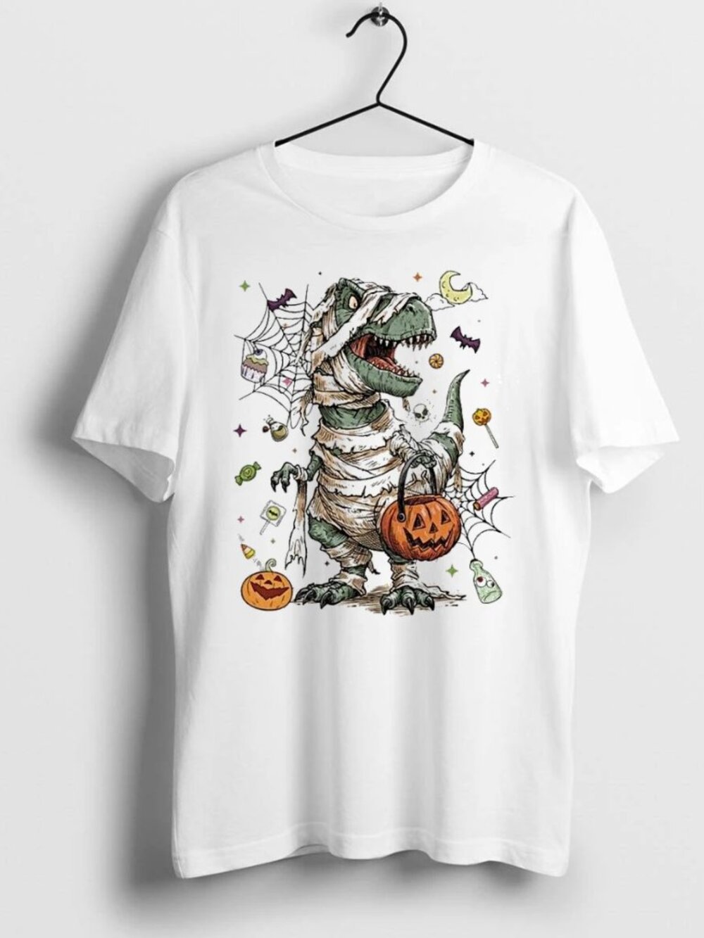 Spooky Mummy T Rex Halloween Dinosaur Tshirts